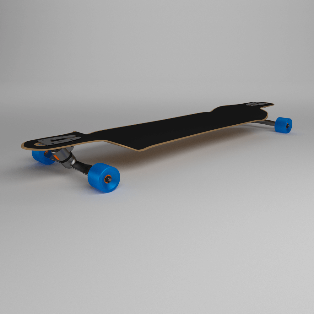 A longboard rendered by Blender